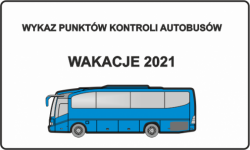 niebieski autobus na białym tle plakat