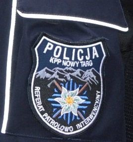 naszywka na mundur z napisem Ogniwo patrolowo interwencyjne
