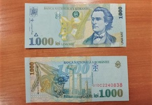 banknoty waluty rumuńskiej