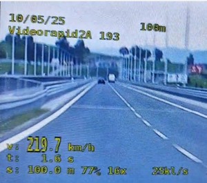 Zrzut ekranu z policyjnego videorejestratora