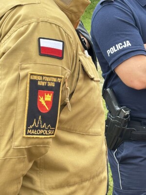 Naszywka Policji i Straży Pożarnej,