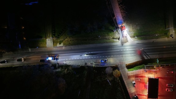 zdjęcie miejsca zdarzenia z lotu ptaka