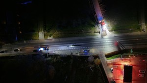 zdjęcie miejsca zdarzenia z lotu ptaka