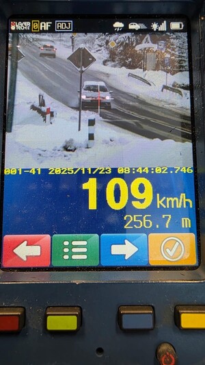 Zdjęcie z policyjnego radaru