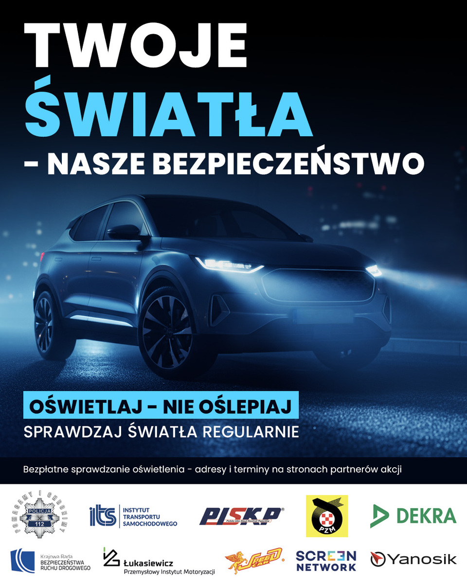 Bezpłatne sprawdzanie świateł samochodowych w powiecie nowotarskim